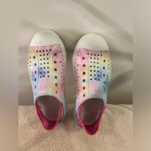 Little girls slightly worn plastic Skechers